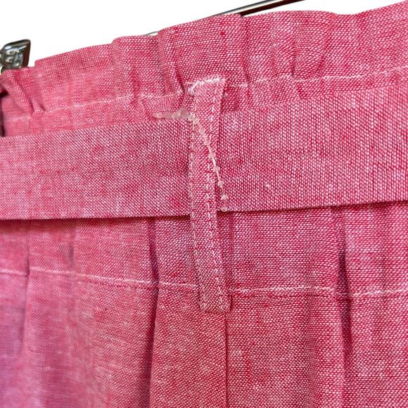 NWOT Draper James Women's Red Linen Paper Bag Shorts Size Small - Picture 4 of 5